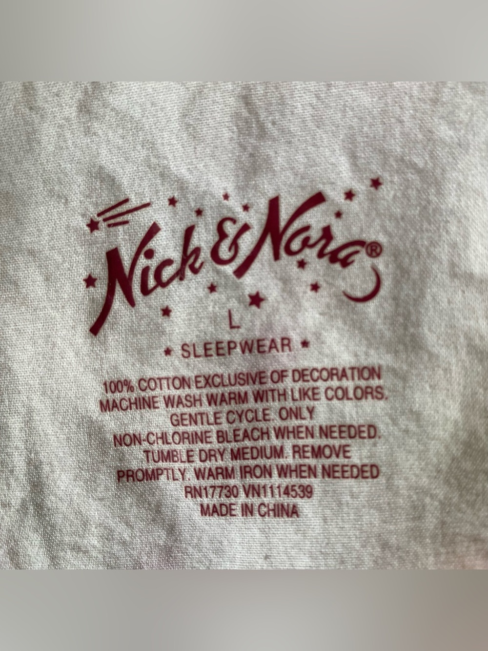Nick & Nora Pink Women’s Sock Monkey Pajama Set L - Picture 12 of 13